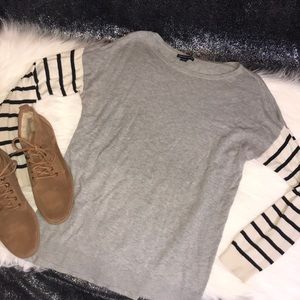 Striped Sleeve Sweater